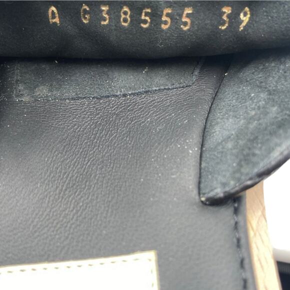 Chanel CC Wood Platform Sandal Slide Mule Size 39 US 8 8.5 Quilted Black Leather - Picture 15 of 15